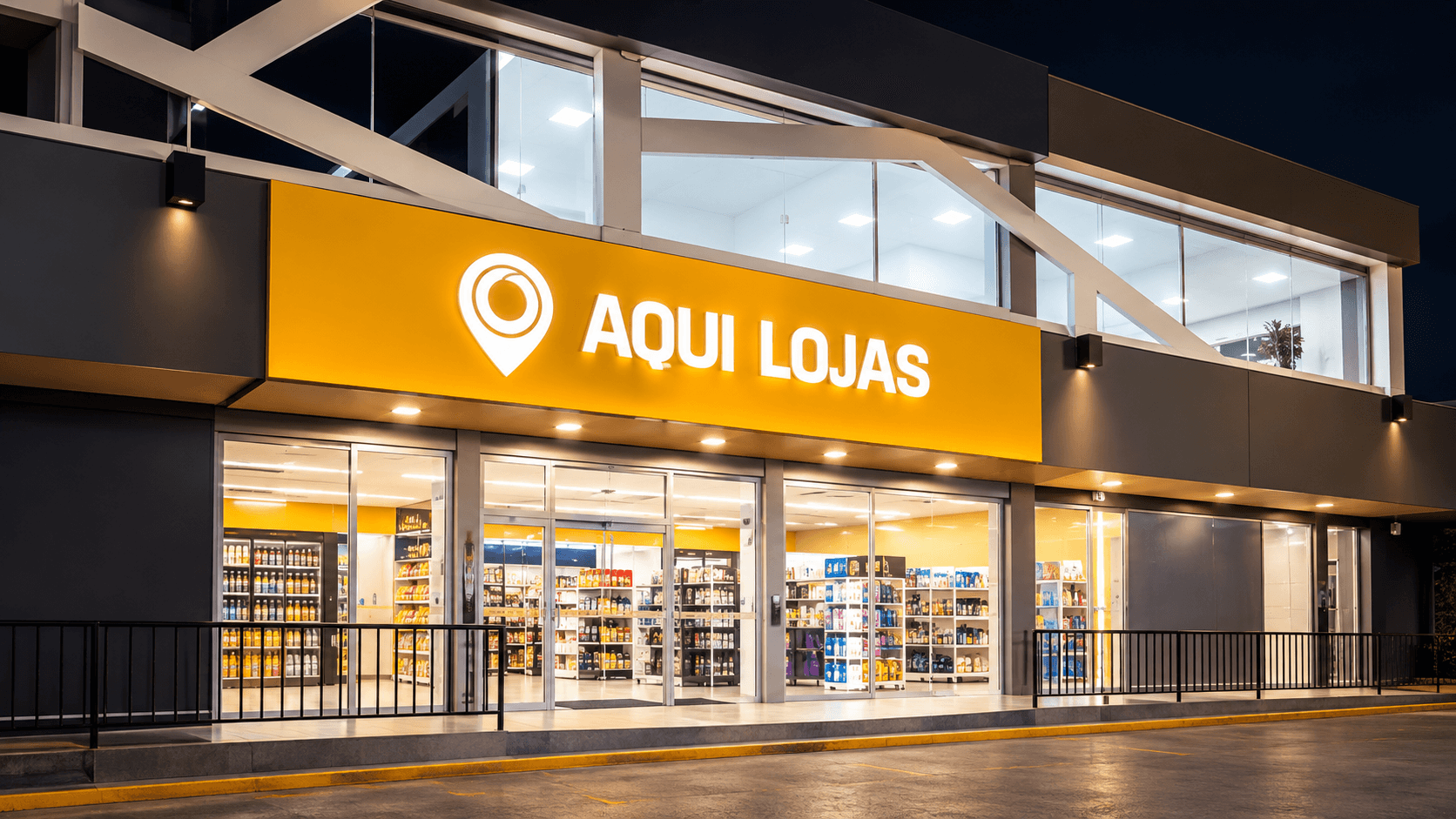 Fachada da Aqui Lojas